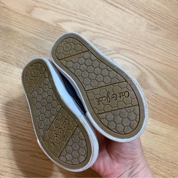 Cat & Jack Wild Slip On Shoes Sz 5 Sneakers Blue Denim Animal Print Zebra - Picture 4 of 7